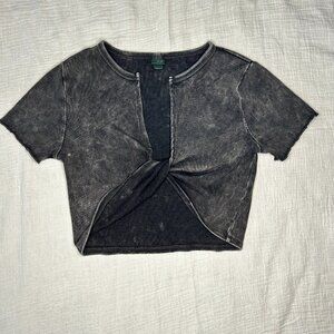 WILD FABLE Crop Twist-Front T-Shirt Women's S